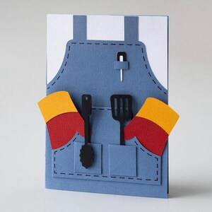 BBQ Apron Tarjeta del Día del Padre / Tarjeta para él / Tarjeta del Día del Padre / Tarjeta para papá / Mejor tarjeta de papá / Tarjeta para padre / Invitación de cumpleaños BBQ