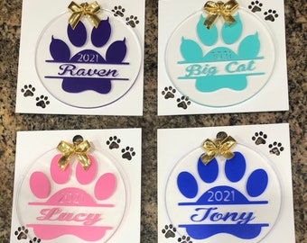 Personalized Pet Ornament,Personalized Pet Gift,Personalized Dog Ornament,Personalized Cat Ornament,Pet Ornament,Pet Gift,Custom Ornament