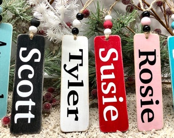 Personalized Name Tags,Personalized Ornament,Personalized Gift Tag,Stocking Tag,Farmhouse Decor,Custom Gift Tag,Farmhouse Ornament,