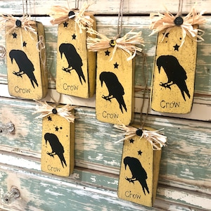 Primitive Crow Sign,Primitive Black Crow/Raven,Rustic Raven,Tiered Tray Crow,Farmhouse Crow,Halloween Crow,Halloween Raven