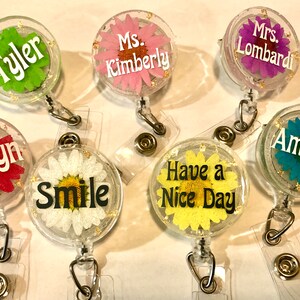 Personalized Badge Reel,Flower Badge Reel,Work Badge,Retractable Badge Reel,Resin Badge Reel,Teacher Badge Reel,Badge Reel,Badge Holder