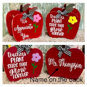 Teacher Appreciation,Teacher Gift,Personalized Teacher Gift,Back To School Gift,Teacher Pen Holder,Teacher Gift Apple,Teacher Desk Decor,