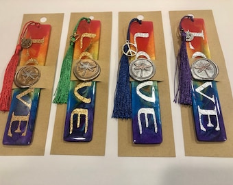 Rainbow Bookmark,Resin Bookmark Rainbow,Love Bookmark,Book Accessories,Pride Gifts,Colors of the Rainbow Bookmark,Gift For The Reader