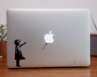 Macbook Decal | Banksy Girl avec Balloon | Autocollant | Autocollant | | Mac Macbook Air | | Pro Pomme