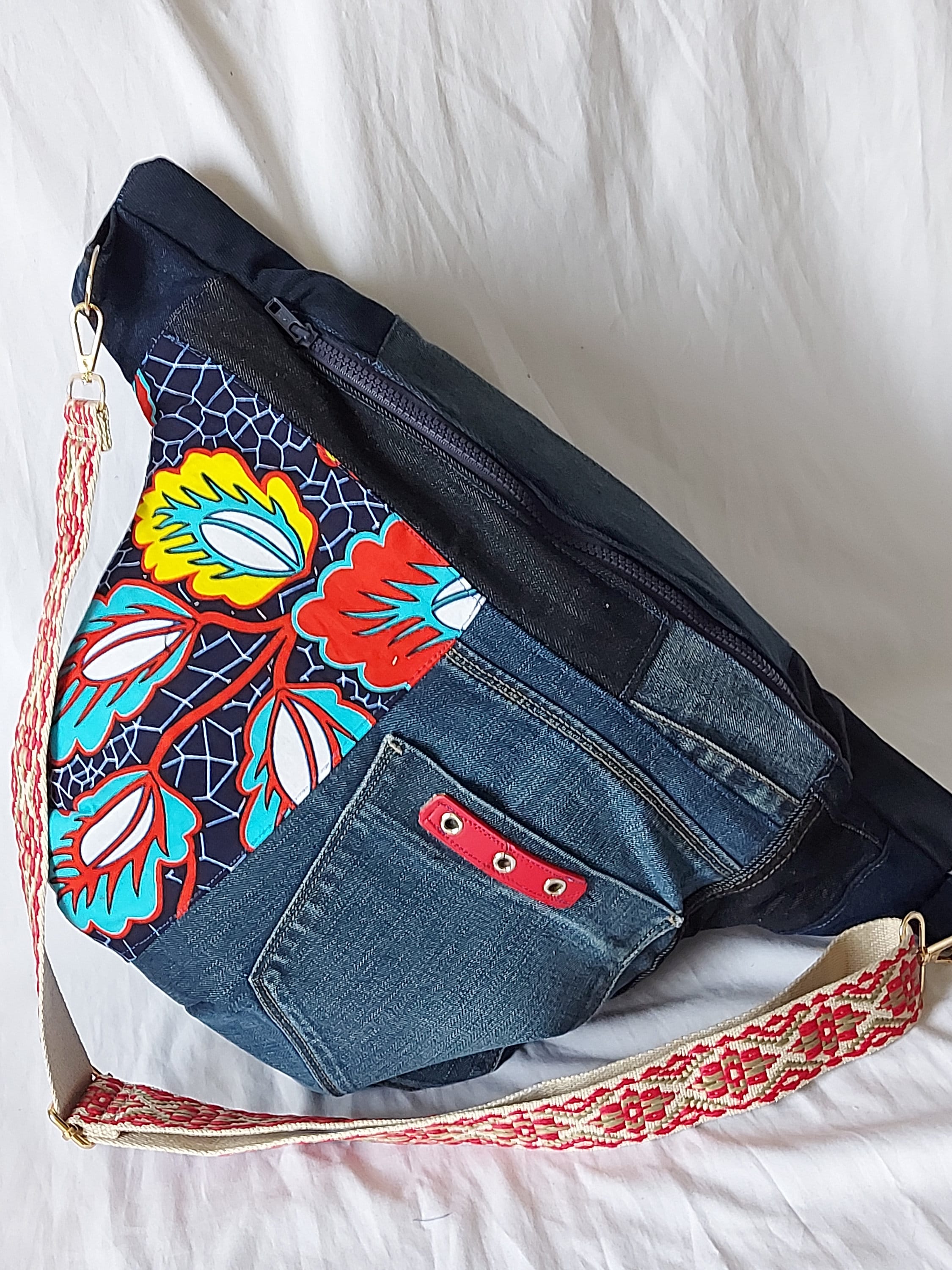 Pack De Denim Fanny, Sac En Jean Bleu Mode à La Mode Avec Sangle