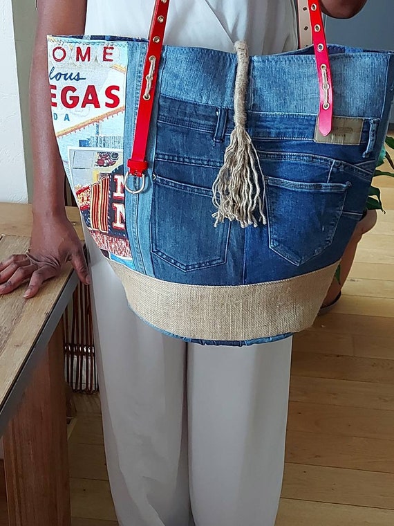 Bolso de jeans con cierre new arrivals