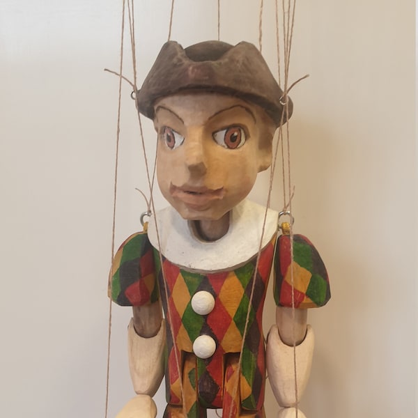 Harlequin - Handmade All-wooden Marionette/Puppet (different sizes)