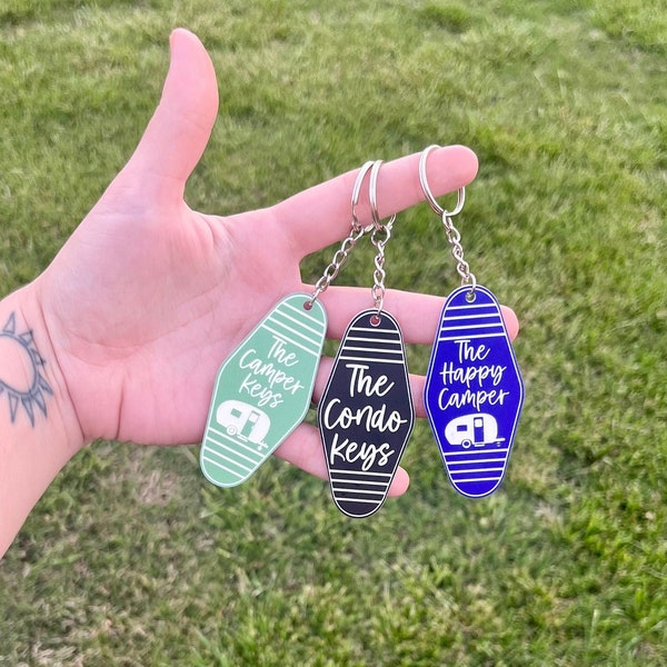 Keys to the Camper Keychain, RV Key Chain, Camper Accessories, Glamping Gift, Outdoorsy Gift, Popup Camper Keychain, Happy Camper Gift