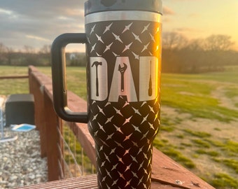 Dad Tumbler with Handle, 40 Oz Tumbler, Cup for Dad, Gift from Kids, Dad Birthday Gift from Daughter, Christmas Gift for Dad