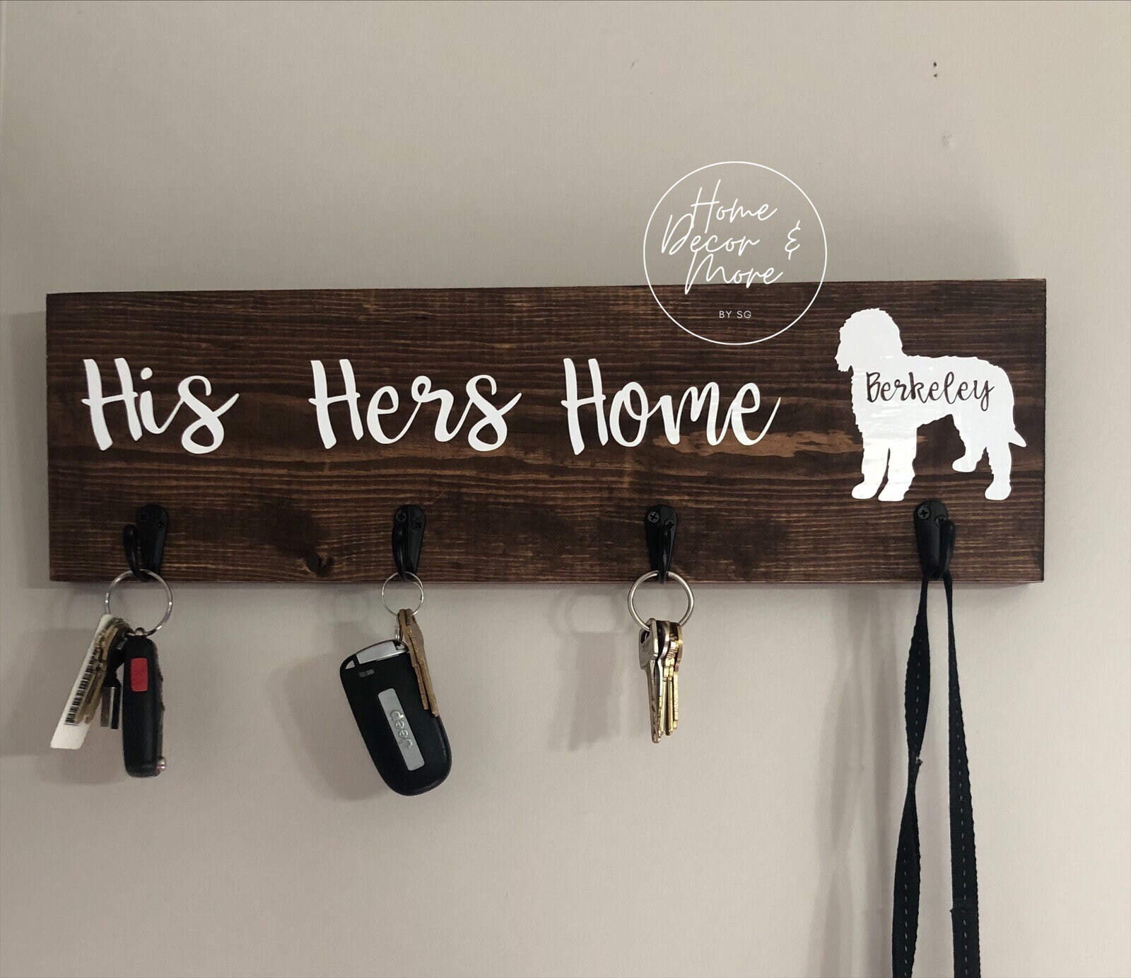 Personalized Key Hanger Dog Key Holder Dog Leash Holder for Etsy