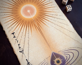 Scroll of Sunbeam - Ideal Prop or Gift for D&D and Tabletop RPGs, Fantasy Art