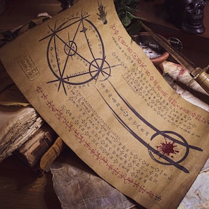 Scroll of Raise Dead - Ideal Prop or Gift for D&D and Tabletop RPGs, Fantasy Art