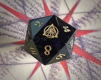 Pandemonium Chonk - Amatista gigante D20 para D&D, Pathfinder y juegos de rol de mesa