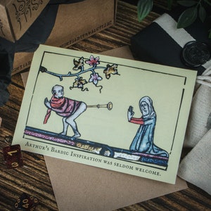 Carte de voeux pour les joueurs de D&D - Inspiration bardique - Cadeau idéal pour les joueurs de table