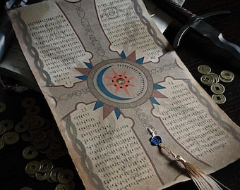 Pergamino de Resurrección: accesorio o regalo ideal para D&D y juegos de rol de mesa, arte fantástico