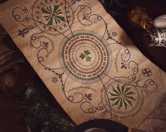 Pergamino del Bosque del Druida: Objeto artístico de fantasía para D&D, juego de rol de mesa