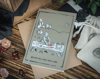 Tarjeta de felicitación para jugadores de D&D - Clérigo - Regalo ideal para juegos de rol de mesa y jugadores