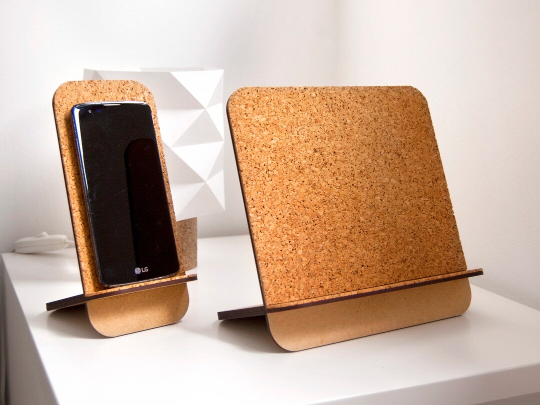 Cork Tablet Stand . Kindle Holder . Tabletop Ereader Stand . Etsy