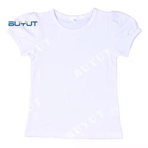 White puff sleeve toddler shirt, puff sleeve baby girl bodysuit