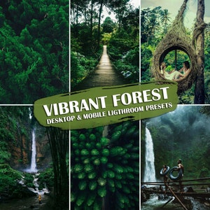 6 Lightroom Presets Mobile - Desktop -  Instagram Filter - green tone