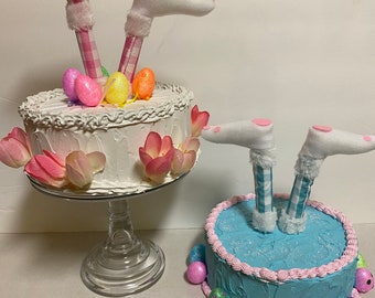 Fake Easter Bunny Legs Cake