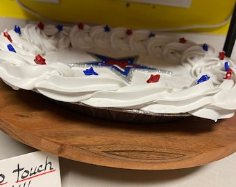 Tarte à la crème au faux chocolat blanc du 4 juillet