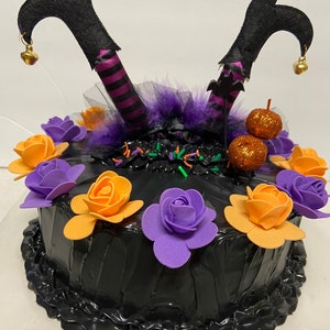Halloween Fallin Witch Faux Cake