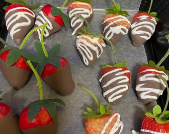 Fake chocolate Covered Strawberries