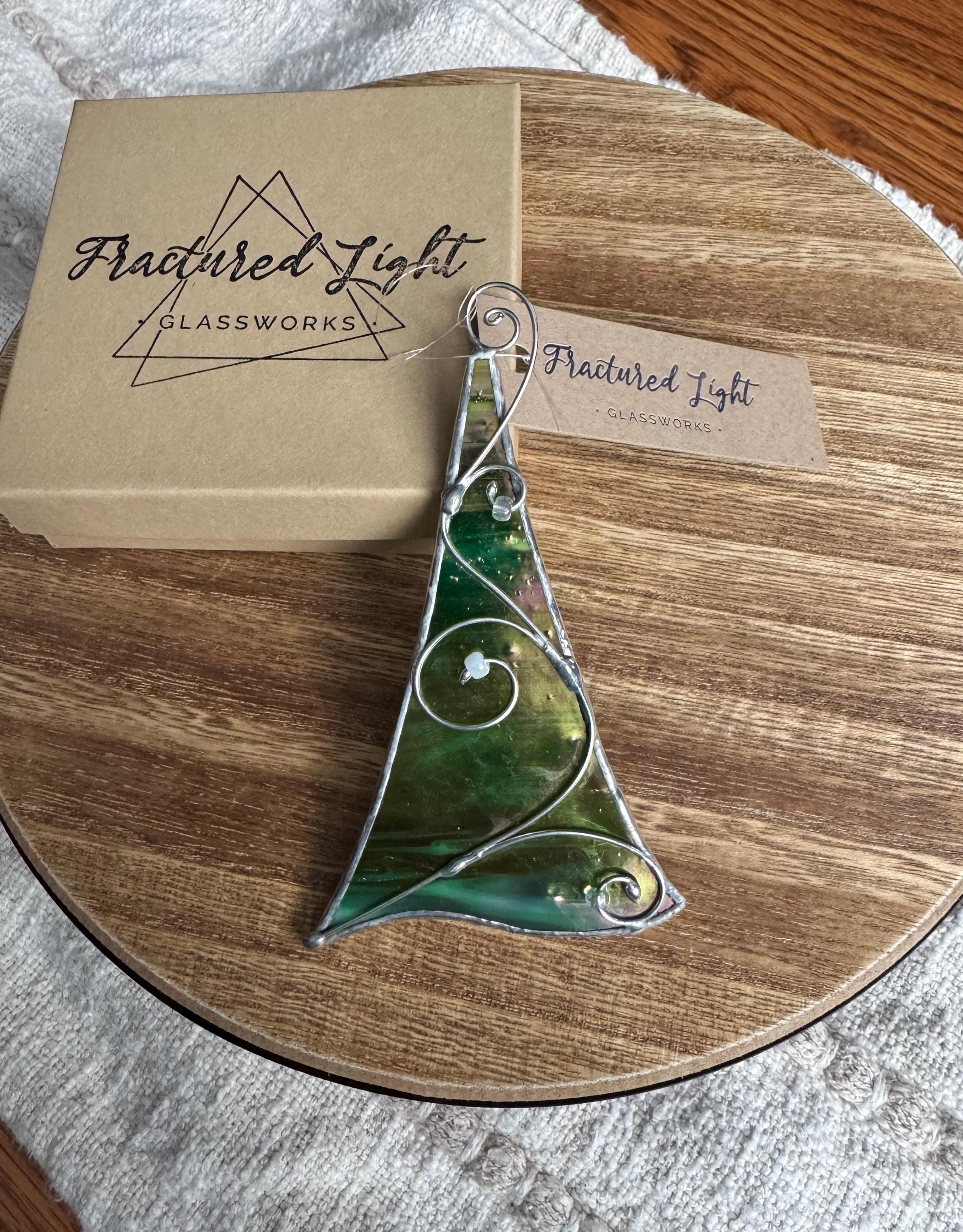 Embellished Stained Glass Christmas Tree Ornament - Etsy