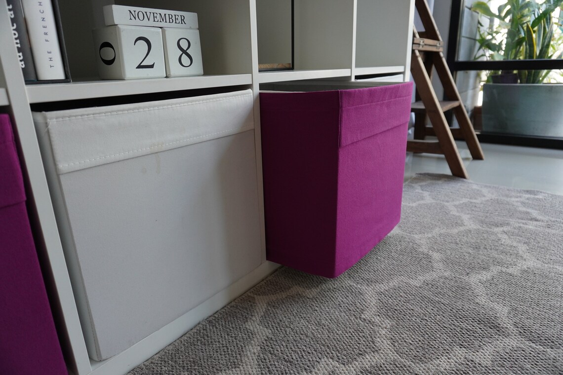 Ikea Drona Box Cover / Plum Purple Uni / Kallax plank unit / Etsy
