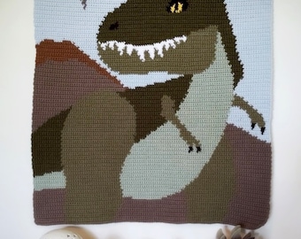 T-Rex Wall Hanging, Crochet Pattern