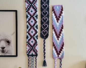 Pattern Bundle - Friendship Bracelet Wall Hangings, Crochet Patterns