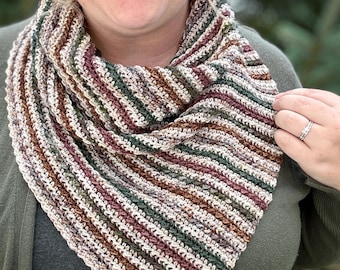 Strata Bandana Cowl, Crochet Pattern