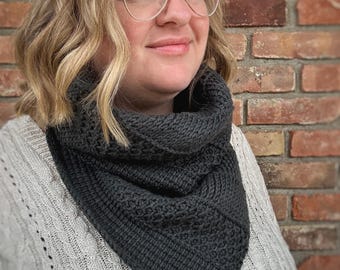 Alea Bandana Cowl, Tunisian Crochet Pattern