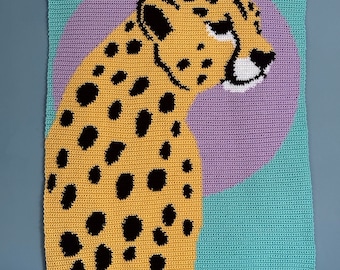 Cheetah Wall Hanging, Crochet Pattern