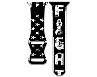 Cancer Awareness Watch Band Compatible with Apple Watch Series 1-9, 38mm, 40mm, 41mm, 42mm, 44mm, 45mm, 49mm, SE, SE2, Ultra, Ultra 2,