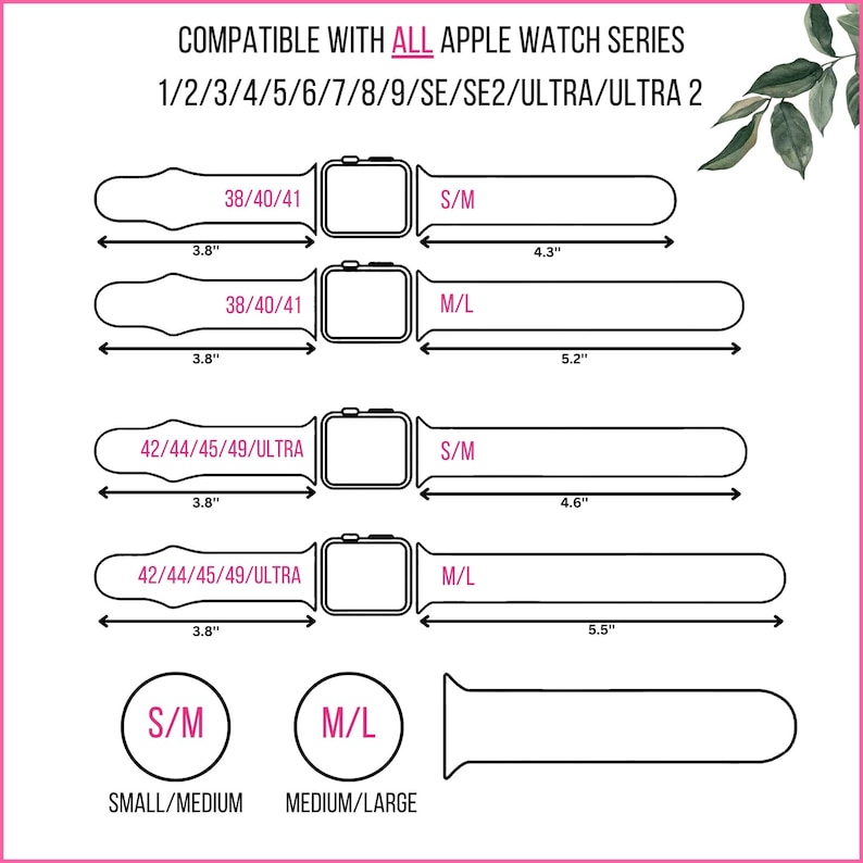 Apple Watch-band met gegraveerde duiker, Sea Life-ontwerp afbeelding 5