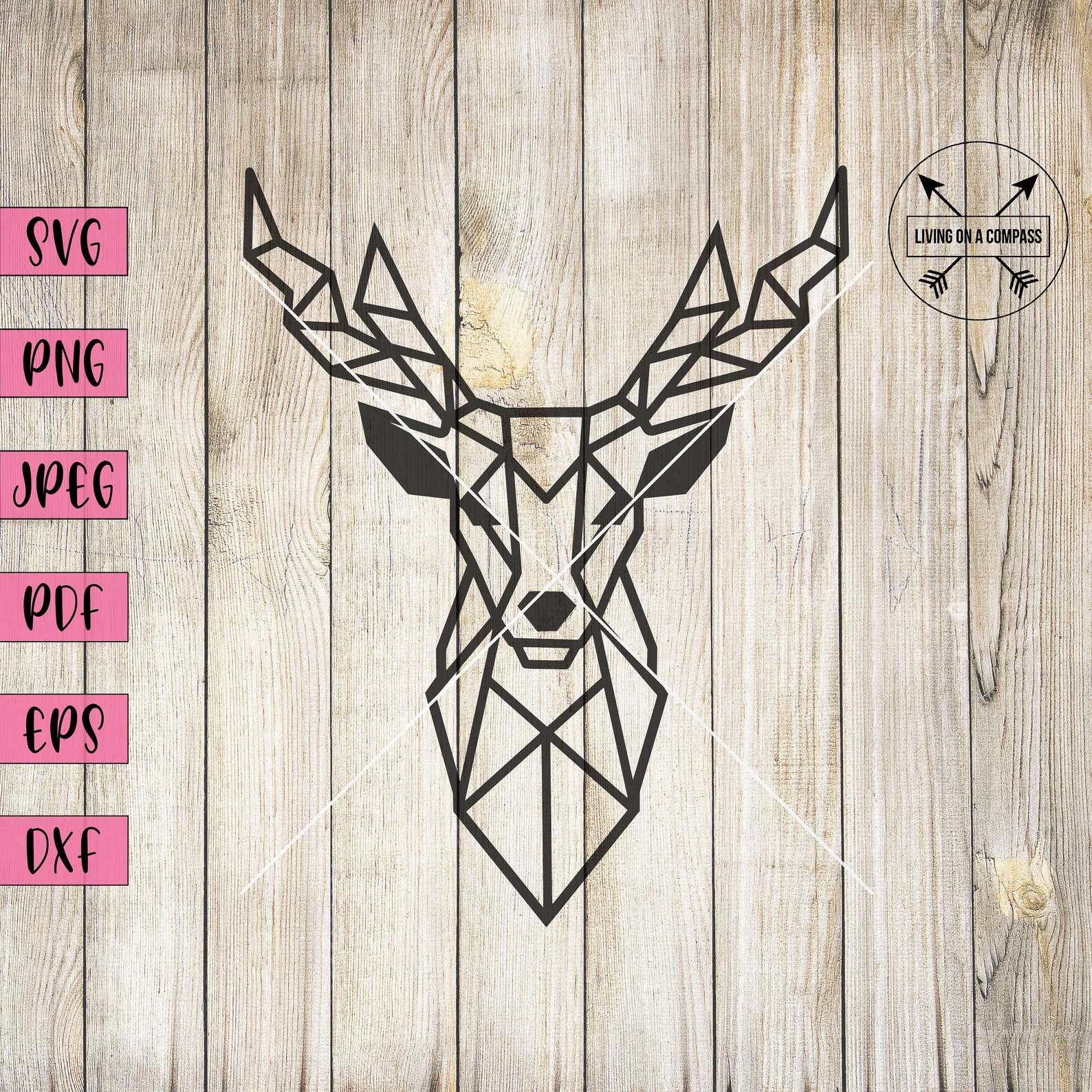 Geometric Deer Deer Svg Deer Clipart Elk Svg Deer Decal Etsy