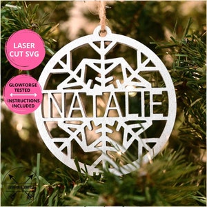 Christmas Ornament SVG, Christmas SVG, Ornament SVG, Holiday Svg, Christmas Ornament Laser Ready, Laser Files, Snowflake, Tree Svg