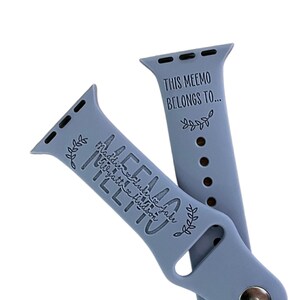 This Nana, Mama Belongs to, Personalized Engraved Apple Watch Band for a Woman, Compatible with Series 1-9, SE, SE2, Ultra – 38mm to 49mm