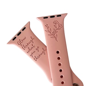 Engraved Apple Watch Band for a Woman, Compatible with Series 1-9, SE, SE2, Ultra – 38mm to 49mm