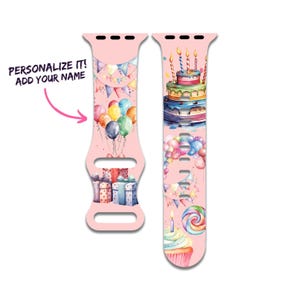 Birthday Band Compatible with Apple Watch Series 1-9, 38mm, 40mm, 41mm, 42mm, 44mm, 45mm, 49mm, SE, SE2, Ultra, Ultra 2, Colorful