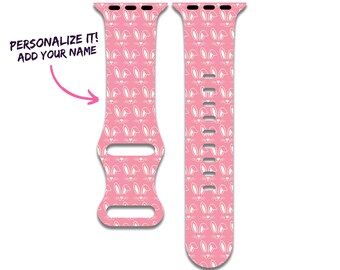 Easter Bunny Band Compatible with Apple Watch Series 1-9, 38mm, 40mm, 41mm, 42mm, 44mm, 45mm, 49mm, SE, SE2, Ultra, Ultra 2, holiday