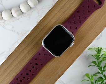 Dog, Custom, Personalized, Dog Treats, Pet Engraved Apple Watch Band for a Woman, Compatible with Series 1-9, SE, SE2, Ultra – 38mm to 49mm