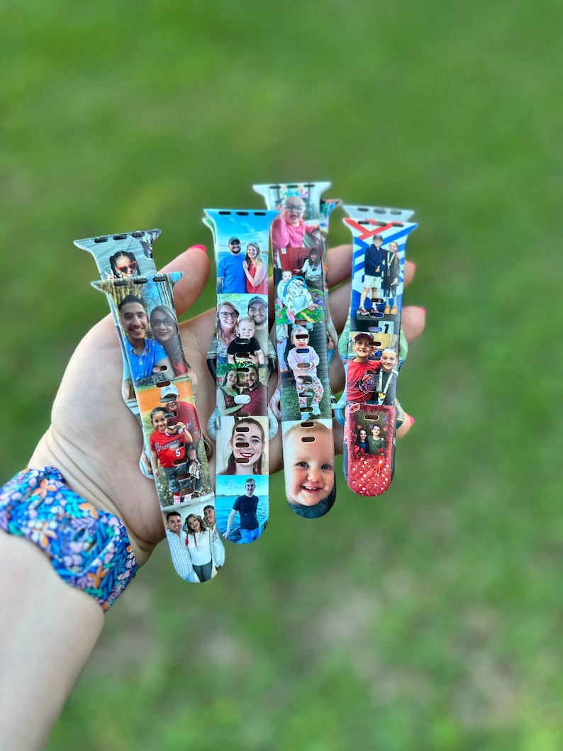 Custom Photo Apple Watch Band, Personalized Picture Gift image 1
