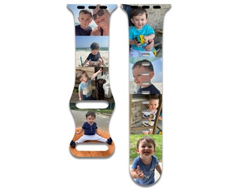 Custom photo watch band compatible with apple watch series 1-9, 38mm, 40mm, 41mm, 42mm, 44mm, 45mm, 49mm, se, se2, ultra, ultra 2, picture