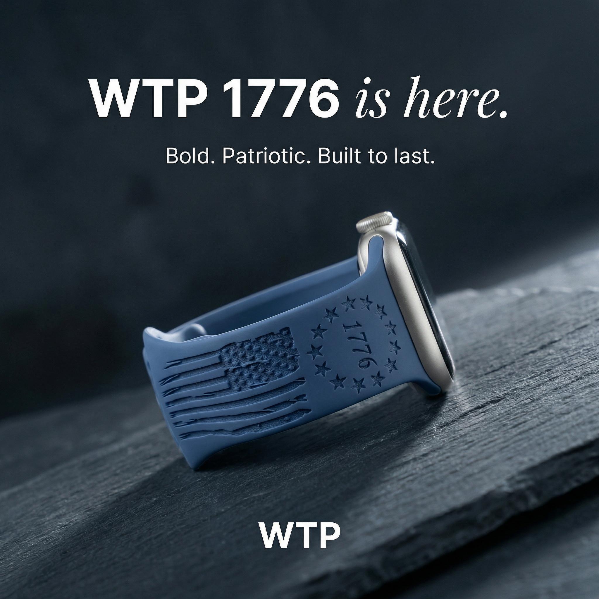 1776「We The People」Apple Watchバンド – 愛国的なアメリカ国旗刻印 