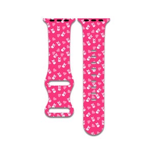 Valentine&#39;s Day XOXO, Hearts, Girlfriend Gift, Love, Be Mine, Pink Watch Band Compatible with Apple Watch