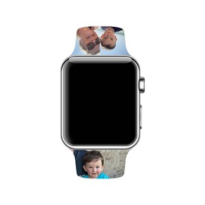 Correa de reloj con foto personalizada compatible con Apple Watch series 1-9, 38 mm, 40 mm, 41 mm, 42 mm, 44 mm, 45 mm, 49 mm, SE, SE2, Ultra, Ultra 2, Picture imagen 2
