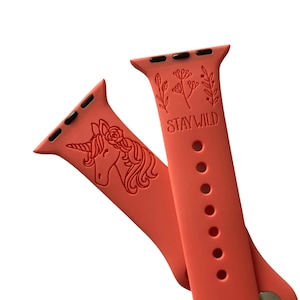 Engraved Apple Watch Band for a Woman, Compatible with Series 1-9, SE, SE2, Ultra – 38mm to 49mm